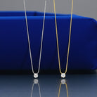 Lumière – Ατσάλινο Κολιέ με Μονό Ζιργκόν - So Cute by Dimi