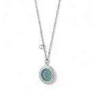 Ατσάλινο κολιέ με μαίανδρο και γαλάζιες ζιρκόν So Cute by Dimi