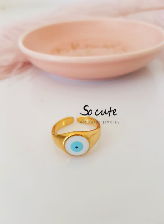 Δαχτυλίδι με στρογγυλό μάτι - So Cute by Dimi