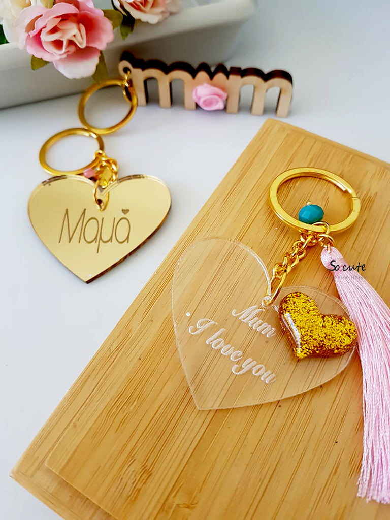 Μπρελόκ καρδιά "mum I love you" - socutebydimi
