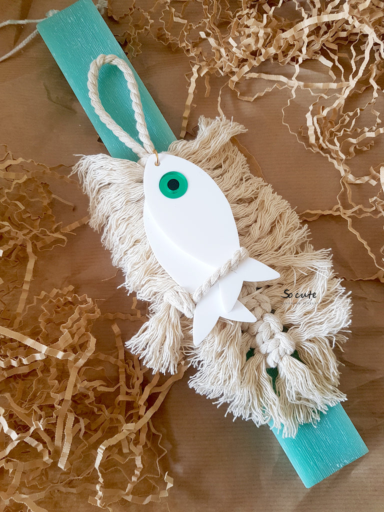Λαμπάδα boho fish - So Cute by Dimi