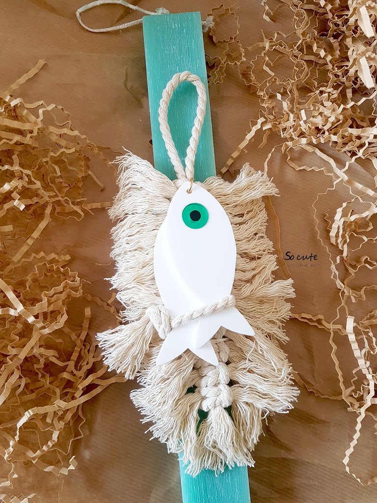 Λαμπάδα boho fish - So Cute by Dimi