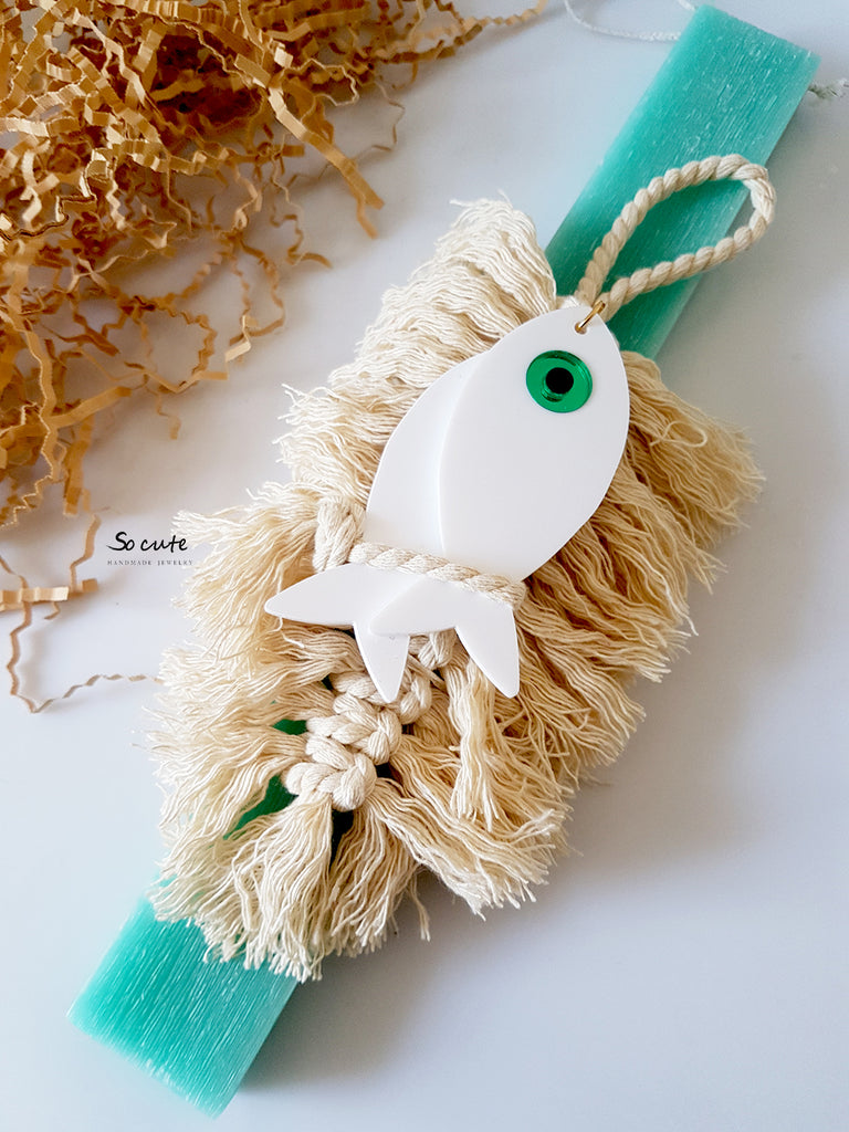 Λαμπάδα boho fish - So Cute by Dimi