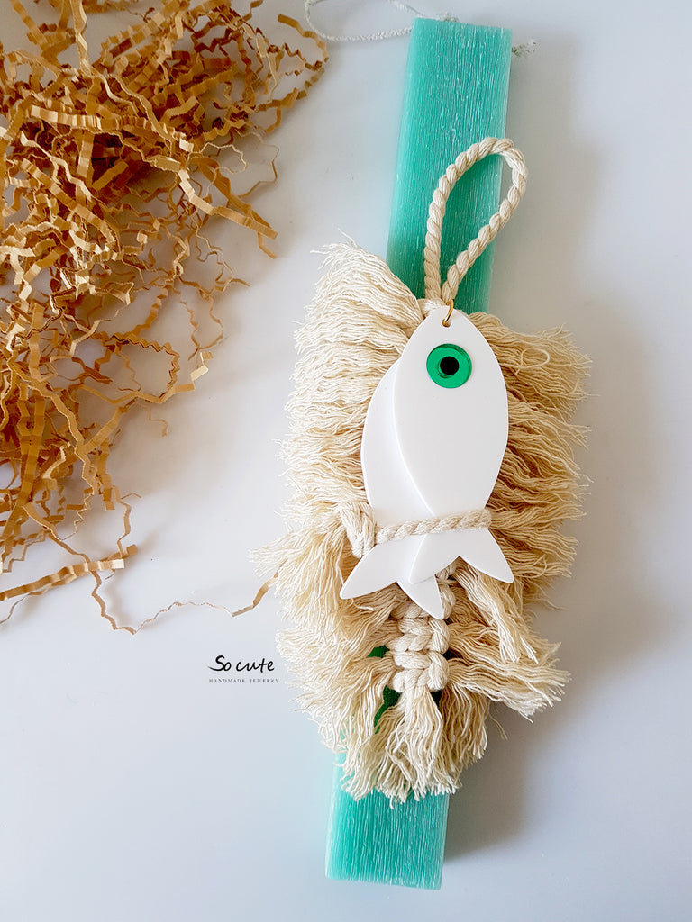 Λαμπάδα boho fish - So Cute by Dimi