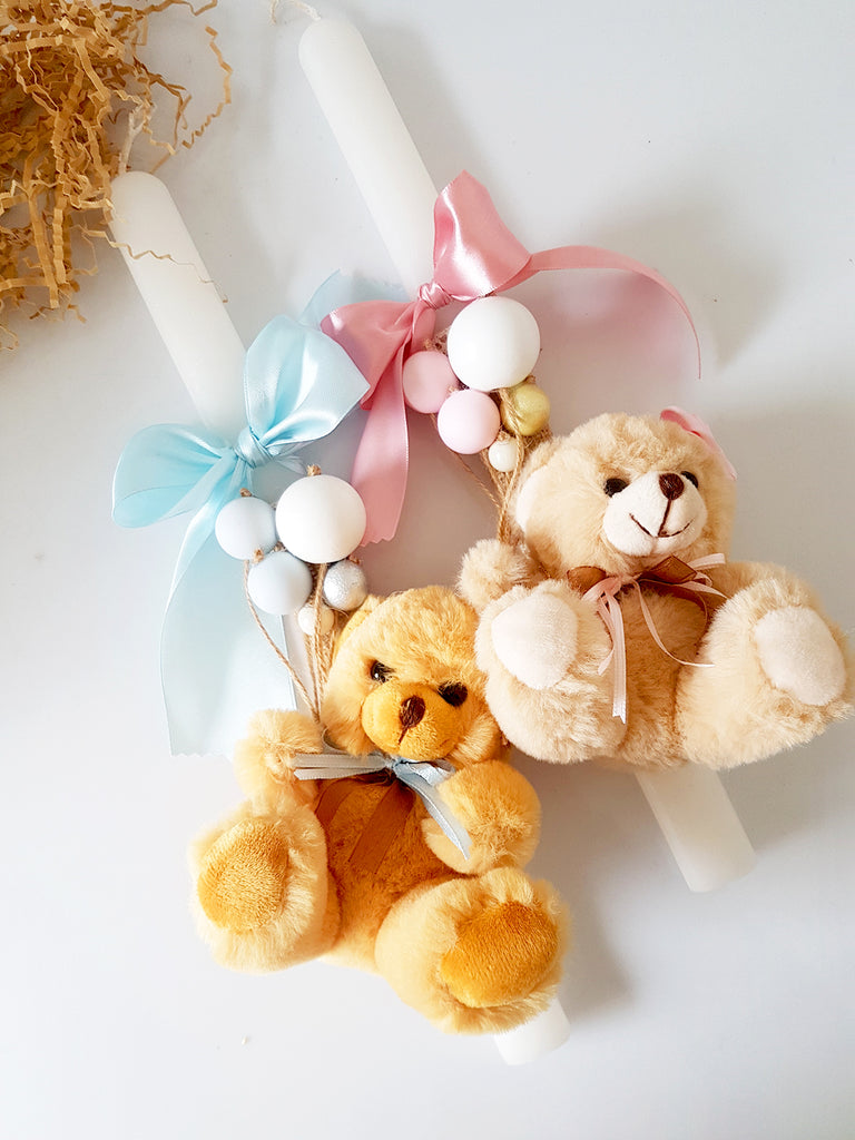 Λαμπάδα αρκουδάκι με μπαλόνια - So Cute by Dimi