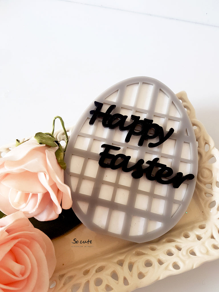 Επιτραπέζιο γούρι με πλέγμα Happy Easter - So Cute by Dimi