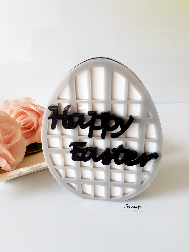 Επιτραπέζιο γούρι με πλέγμα Happy Easter - So Cute by Dimi