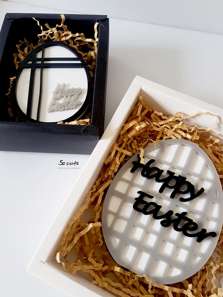 Επιτραπέζιο γούρι με πλέγμα Happy Easter - So Cute by Dimi