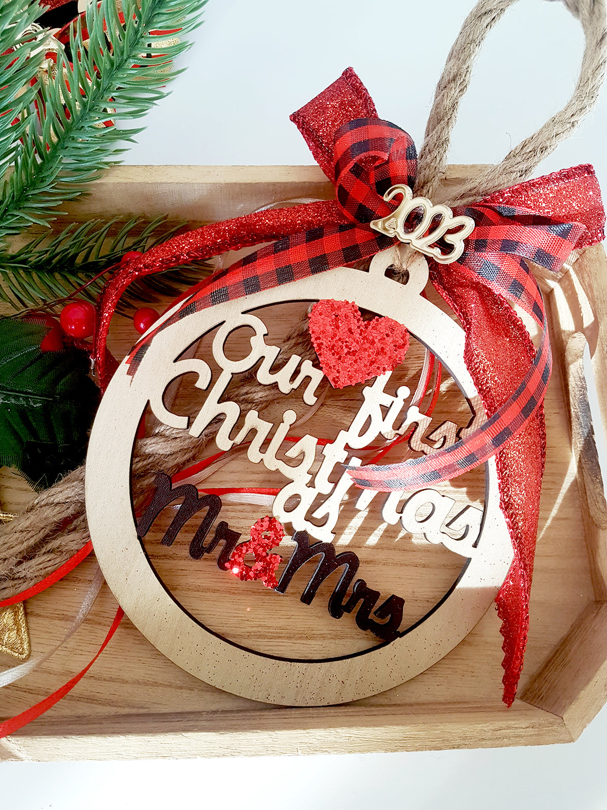 Κρεμαστό γούρι 1st Christmas as Mr&Mrs - So Cute by Dimi