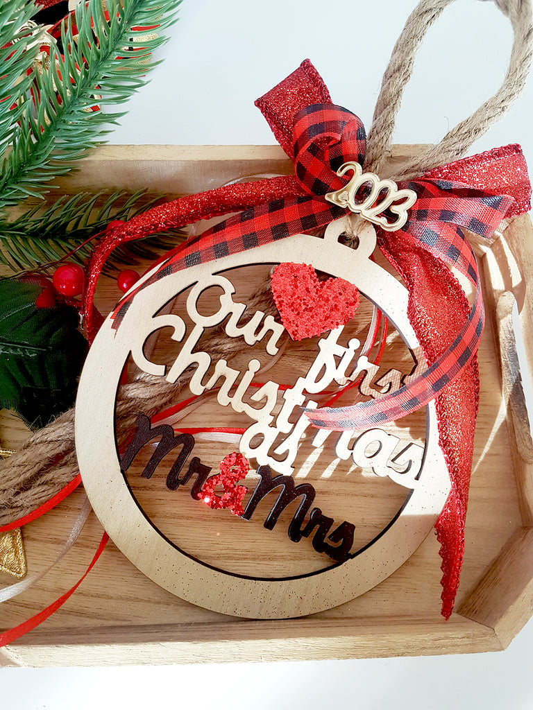 Κρεμαστό γούρι 1st Christmas as Mr&Mrs - So Cute by Dimi
