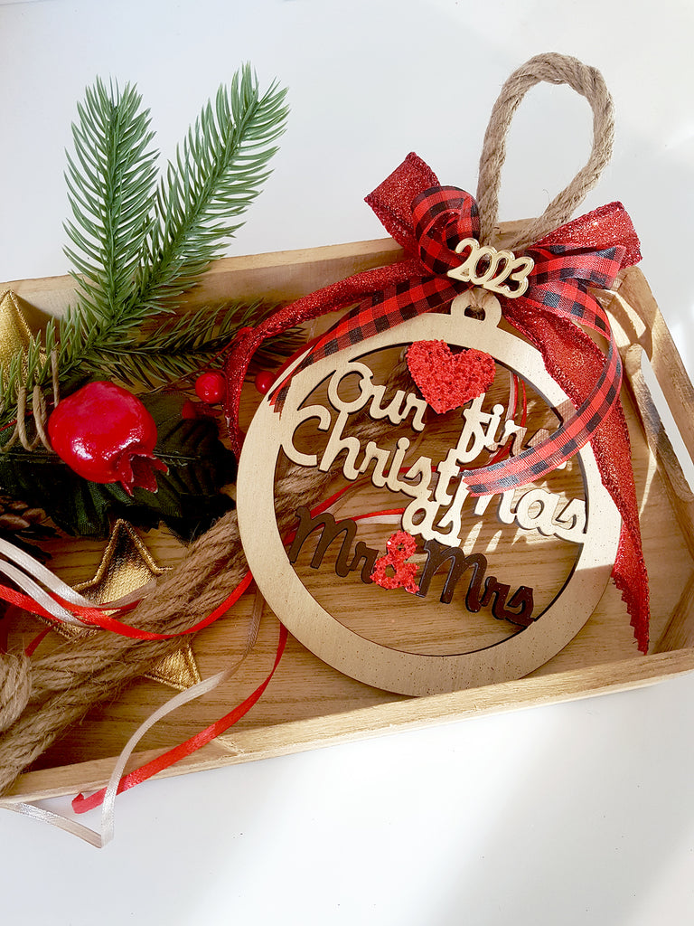 Κρεμαστό γούρι 1st Christmas as Mr&Mrs - So Cute by Dimi