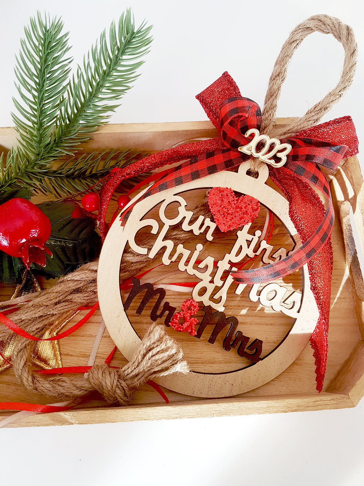 Κρεμαστό γούρι 1st Christmas as Mr&Mrs - So Cute by Dimi