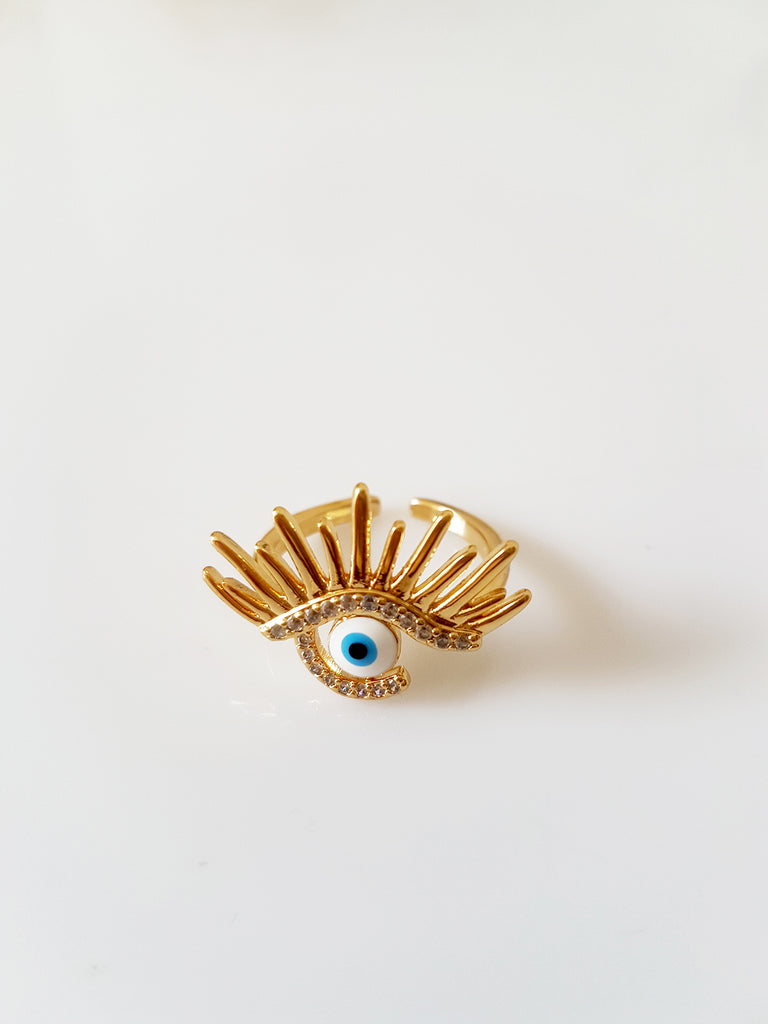 Δαχτυλίδι με ζιργκόν eyelash - So Cute by Dimi
