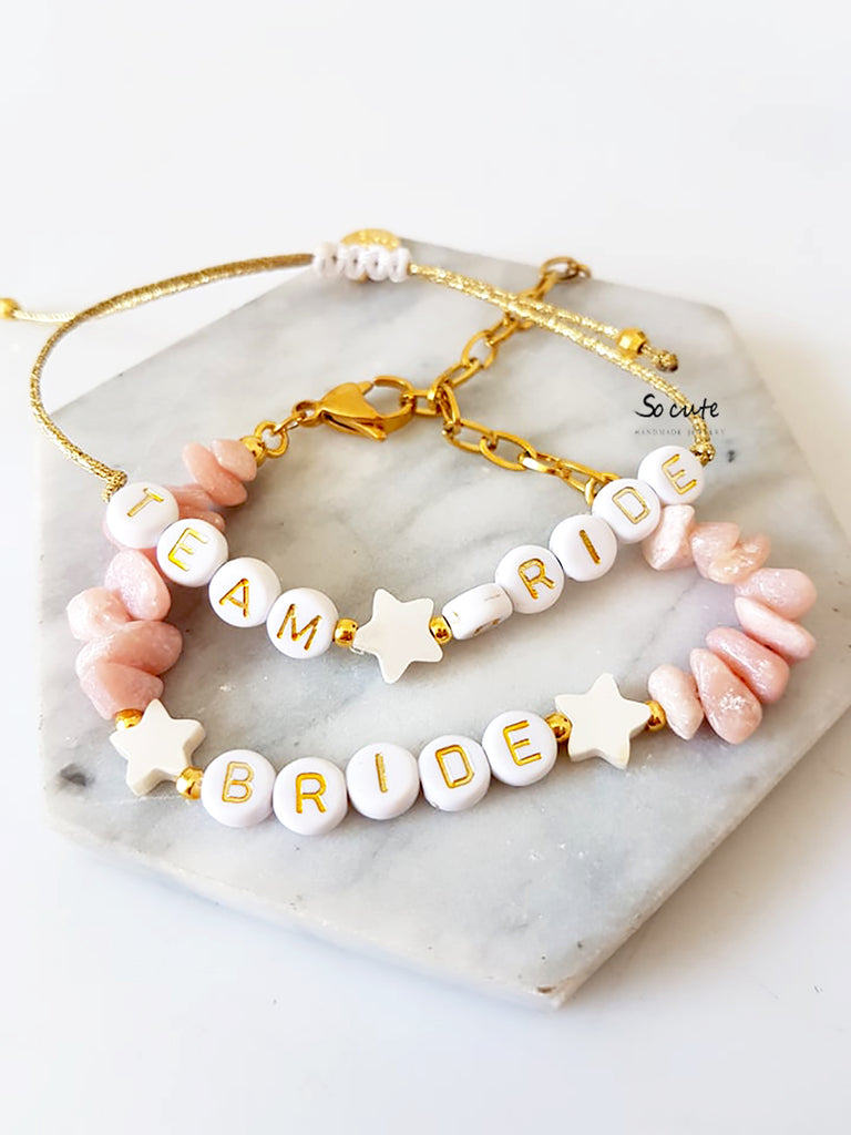 Bride & Team Bride SET OF 4 or 7 batchelor bracelets - So Cute by Dimi