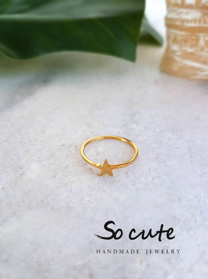 Ατσάλινο δαχτυλίδι αστέρι - socutebydimi