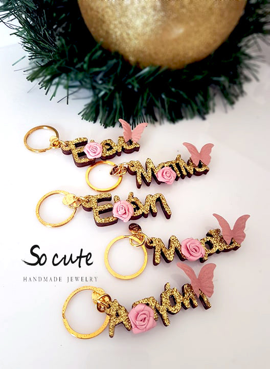 Μπρελόκ μίνι γυναικείο όνομα - socutebydimi