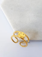 Δαχτυλίδι δίσειρο smiley face - So Cute by Dimi